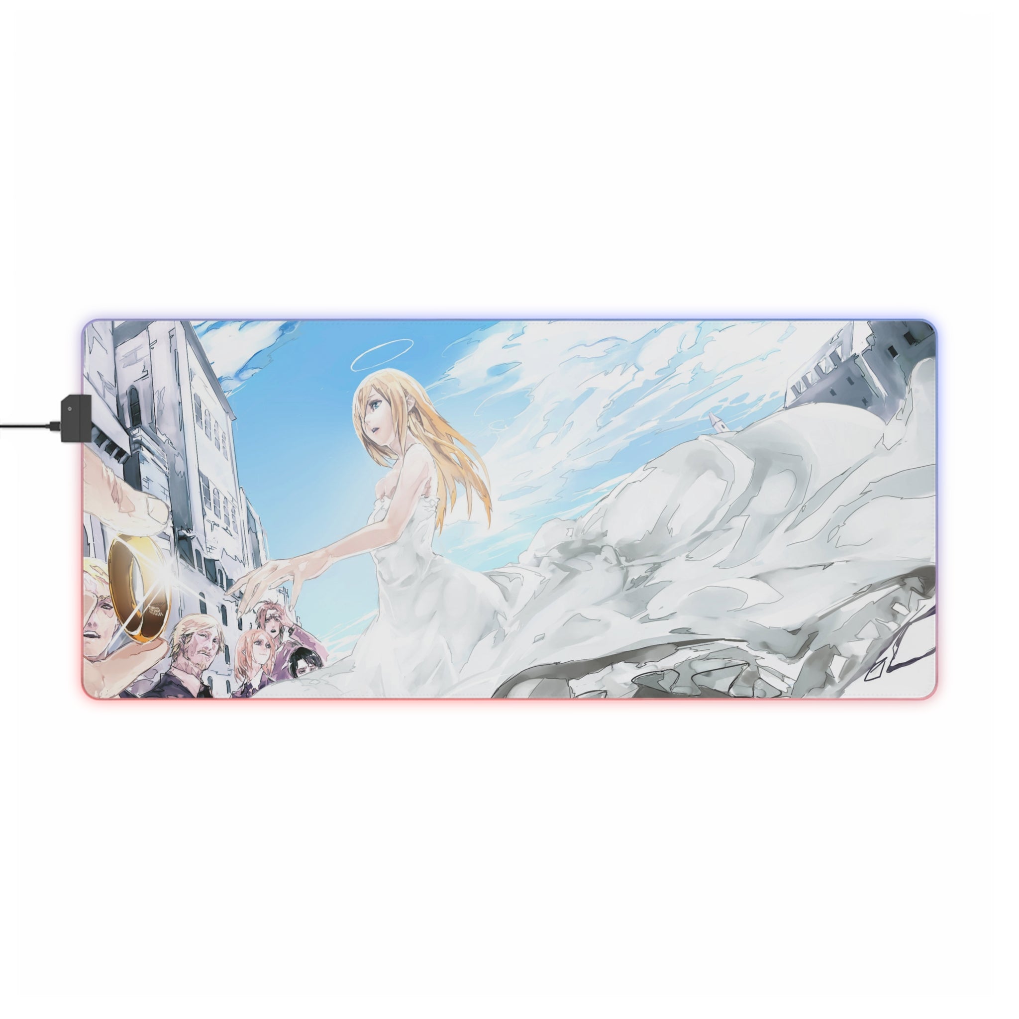 RGB Anime Attack On Titan Anime Mouse Pad Gaming Computer Mousepad