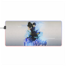 Load image into Gallery viewer, Blue Exorcist RGB LED Mouse Pad (Desk Mat)
