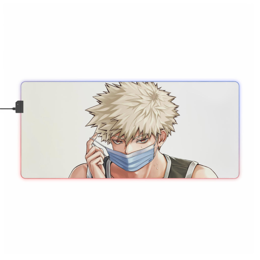 Alfombrilla de ratón (alfombrilla de escritorio) RGB LED My Hero Academia Katsuki Bakugou