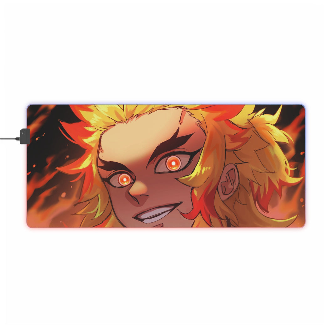 Kyojuro Rengoku RGB LED Mouse Pad (Desk Mat)