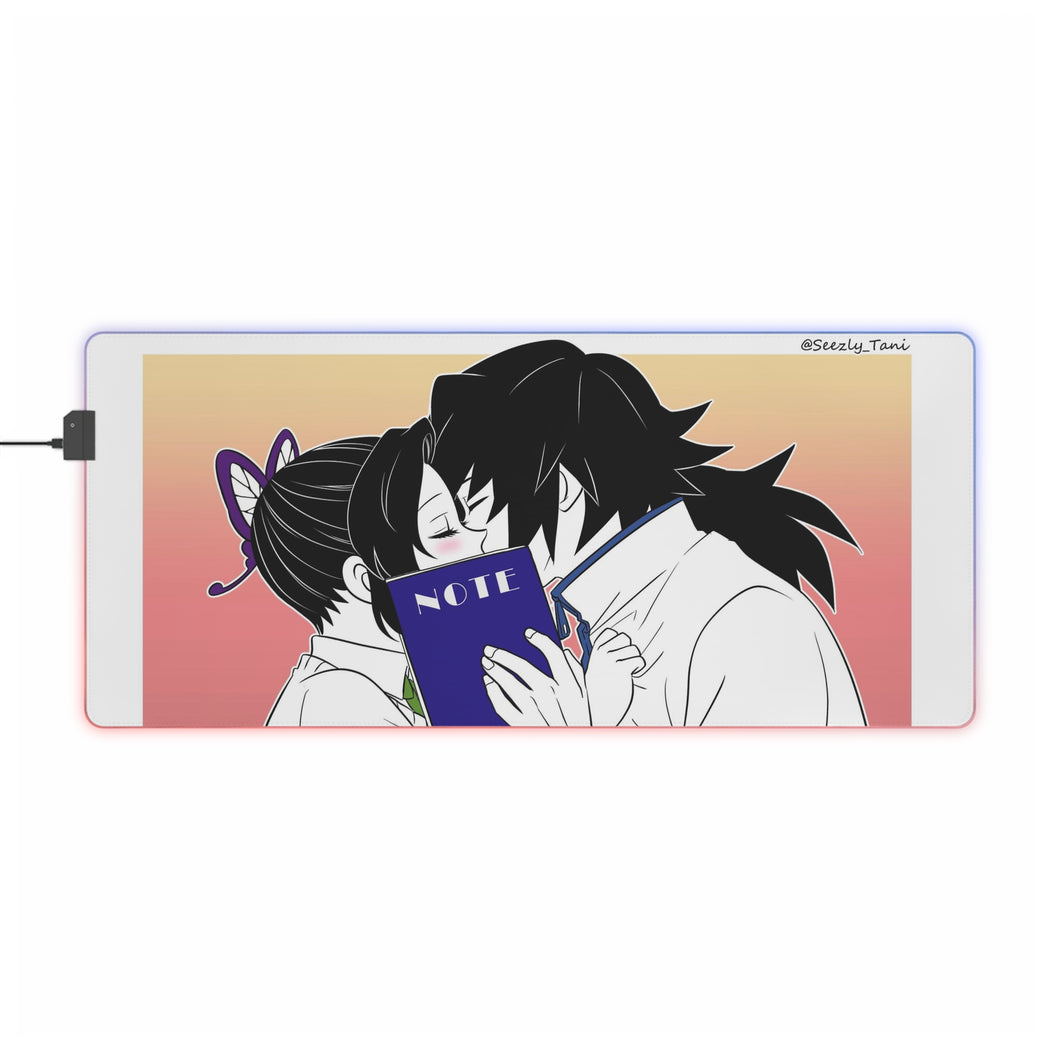 Tapis de souris LED RGB Demon Slayer : Kimetsu No Yaiba (tapis de bureau)