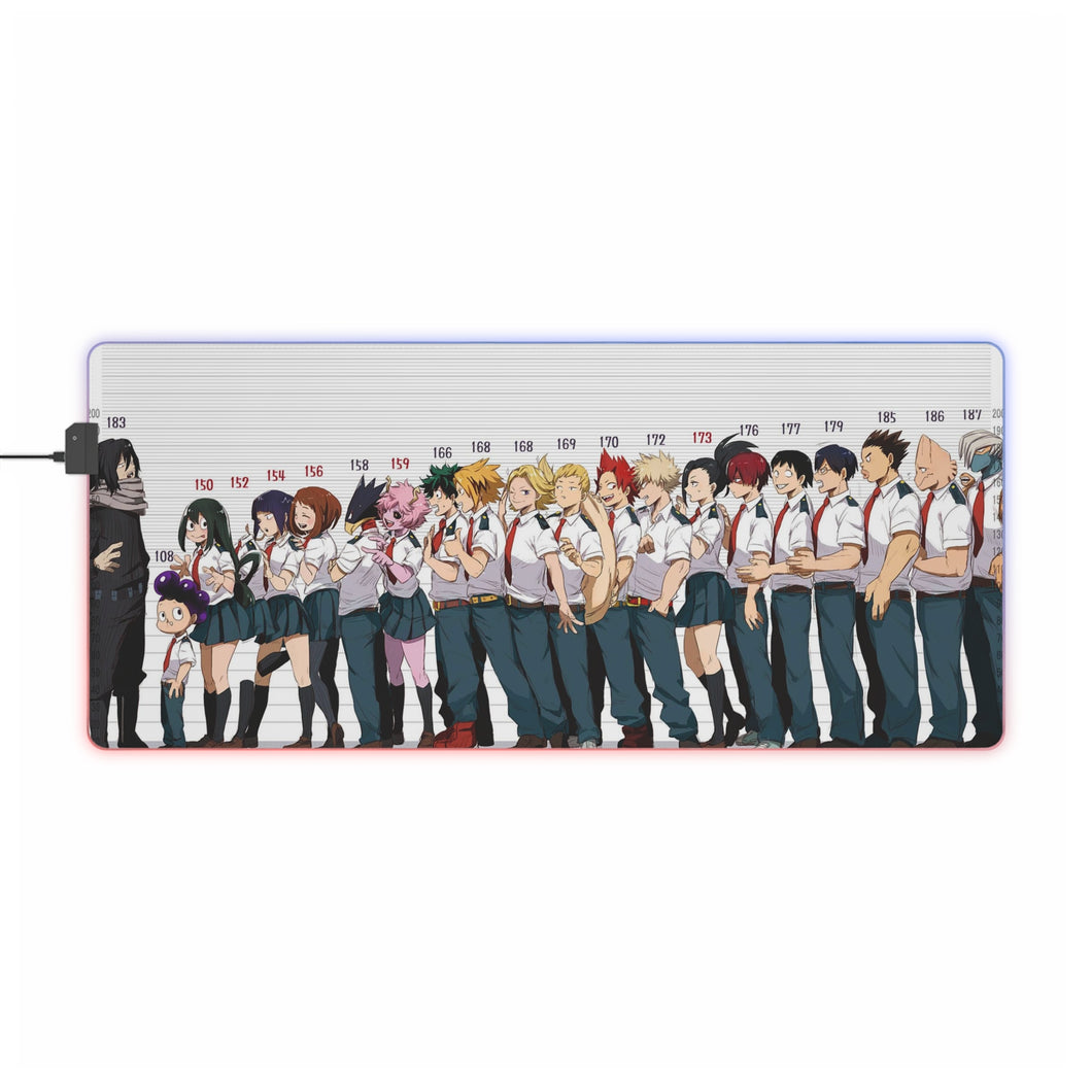 My Hero Academia Izuku Midoriya, Katsuki Bakugou, Tenya Iida, Shouta Aizawa, Tsuyu Asui RGB LED Mouse Pad (Desk Mat)