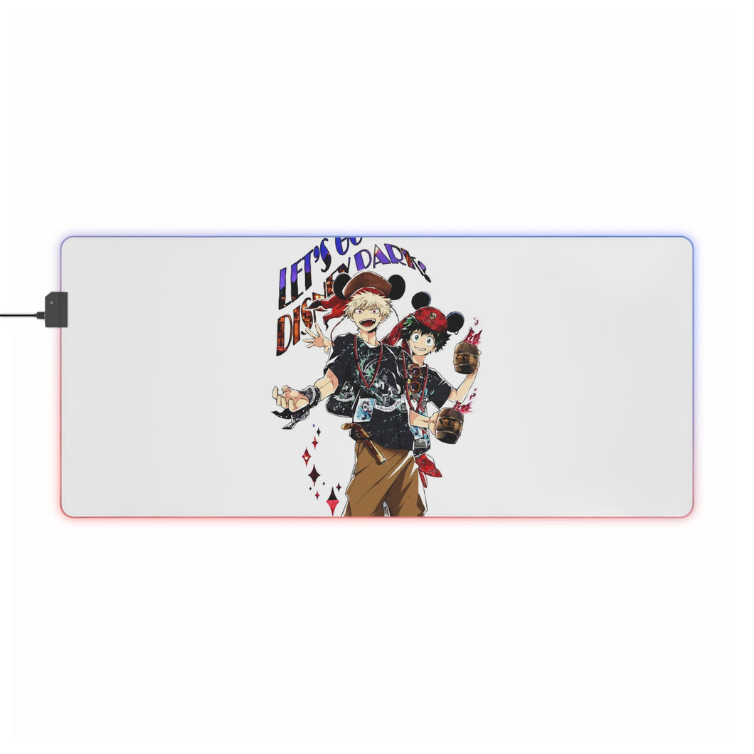 My Hero Academia Izuku Midoriya, Katsuki Bakugou RGB LED Mouse Pad (Desk Mat)