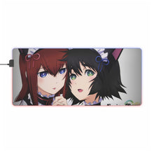 Load image into Gallery viewer, Makise and Mayuri Cosplay RGB LED Mouse Pad (Desk Mat)
