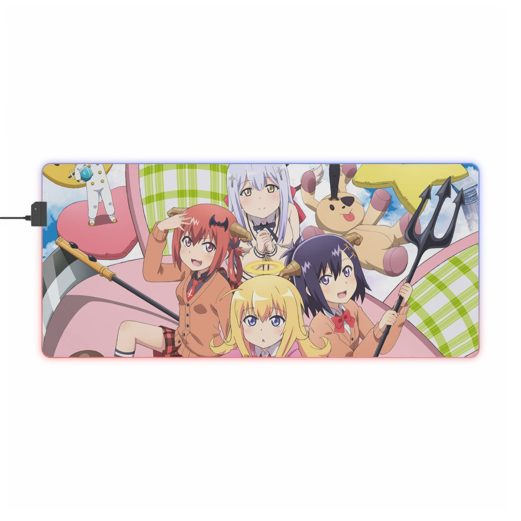 Gabriel DropOut Satanichia Kurumizawa Mcdowell, Gabriel Tenma White, Vignette Tsukinose April, Raphiel Shiraha Ainsworth RGB LED Mouse Pad (Desk Mat)