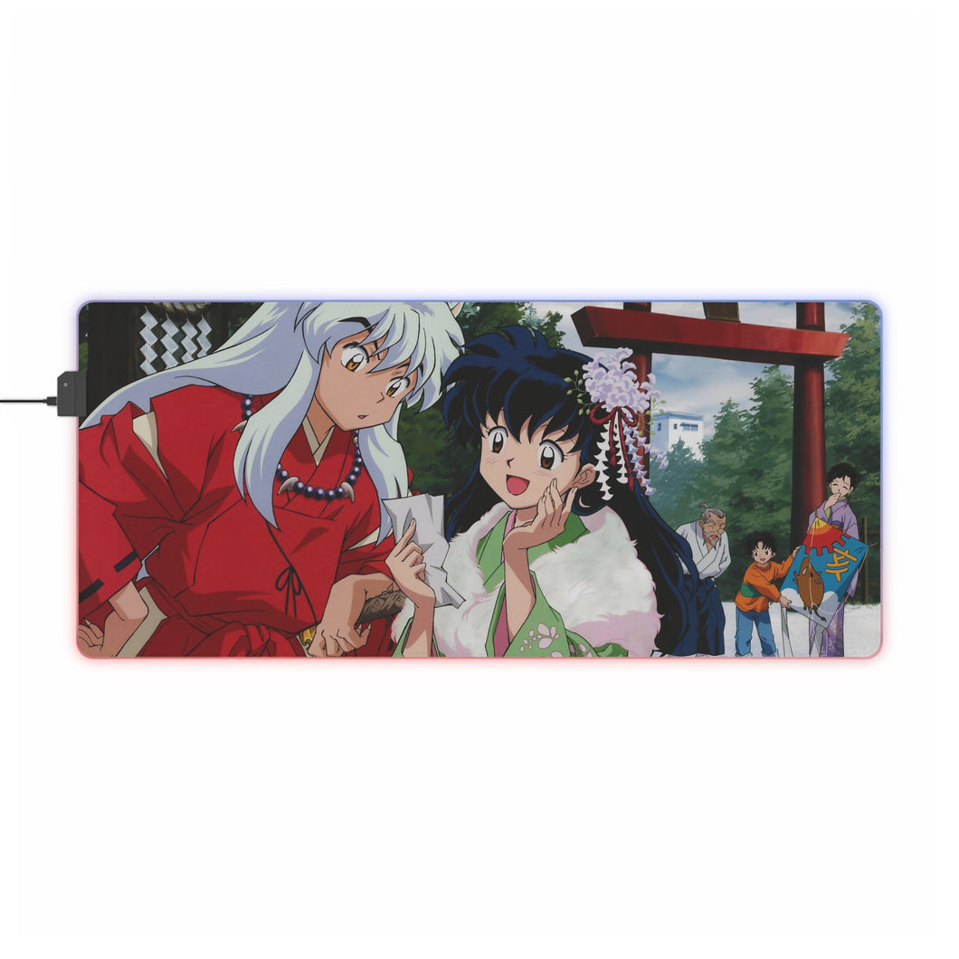 Alfombrilla de ratón LED RGB InuYasha (alfombrilla de escritorio)