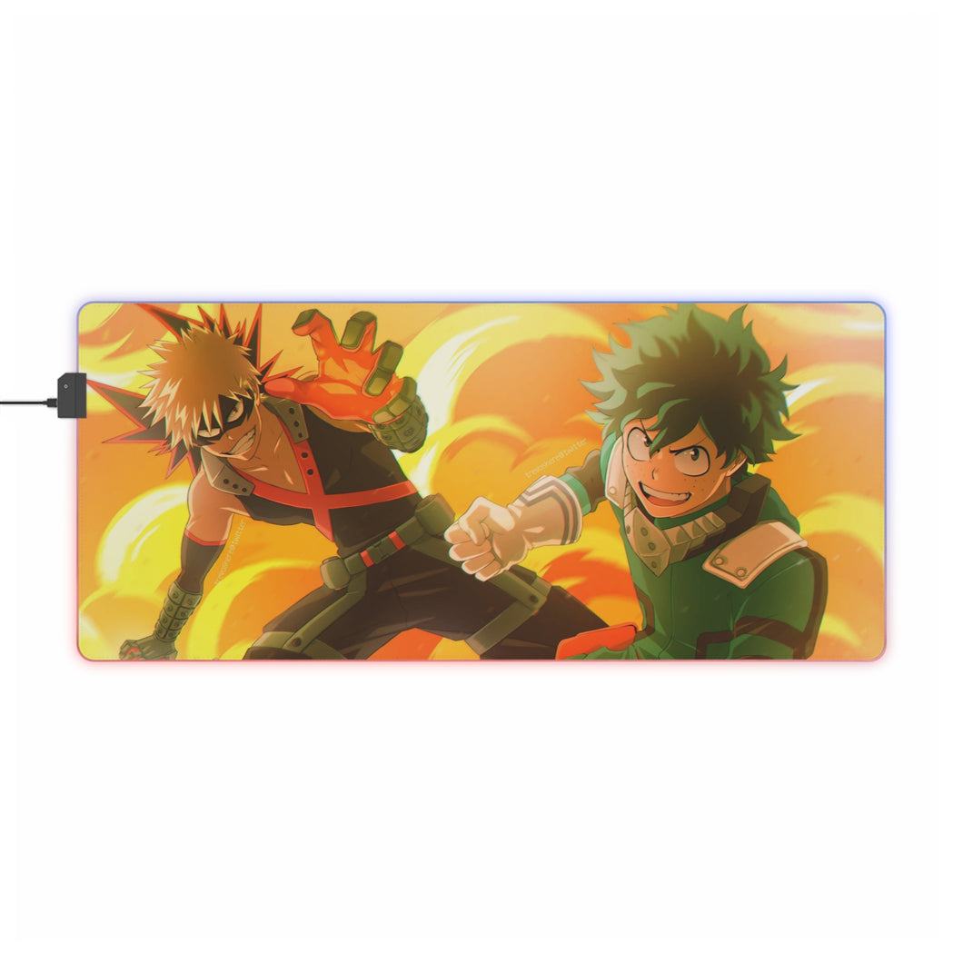 My Hero Academia Izuku Midoriya, Katsuki Bakugou RGB LED Mouse Pad (Desk Mat)