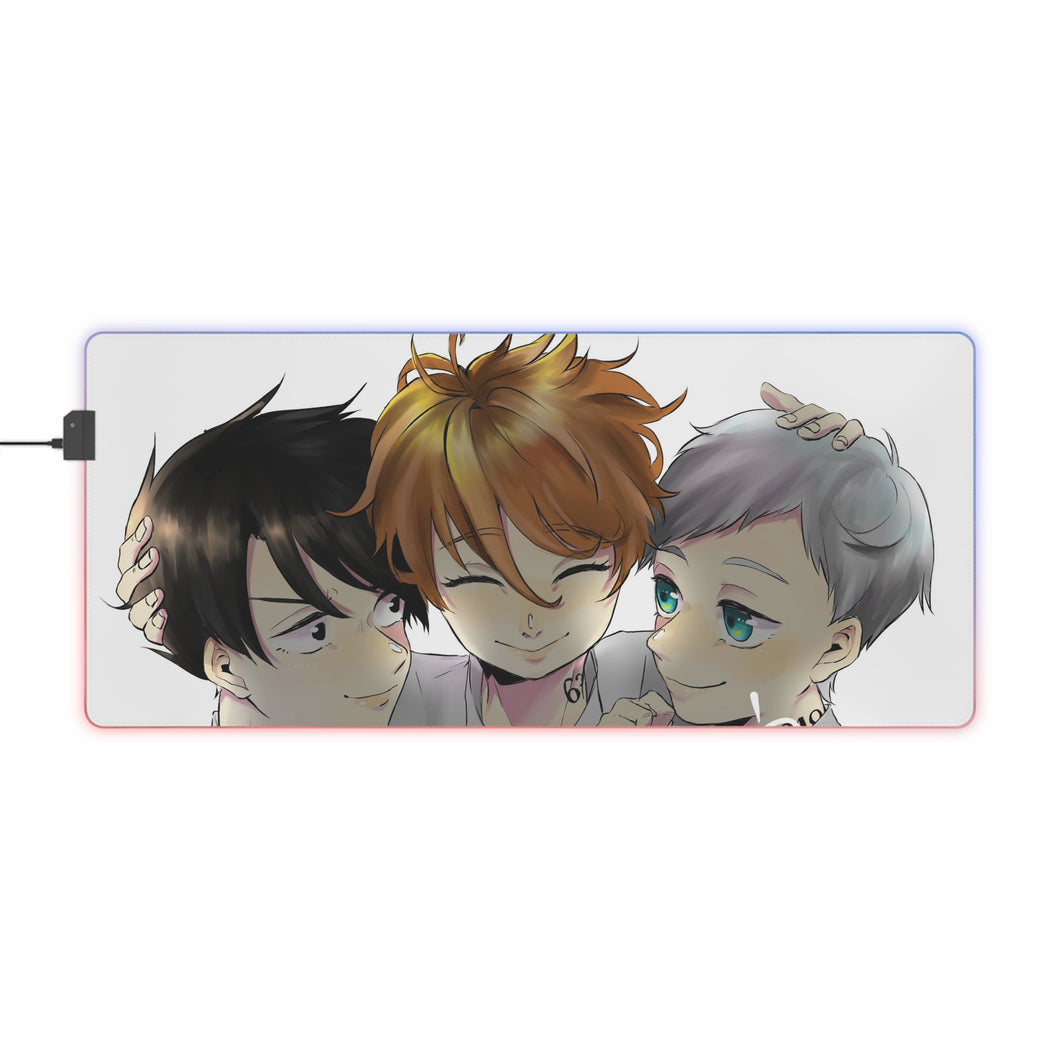 The Promised Neverland Ray, Norman, Emma RGB LED Mouse Pad (Desk Mat)