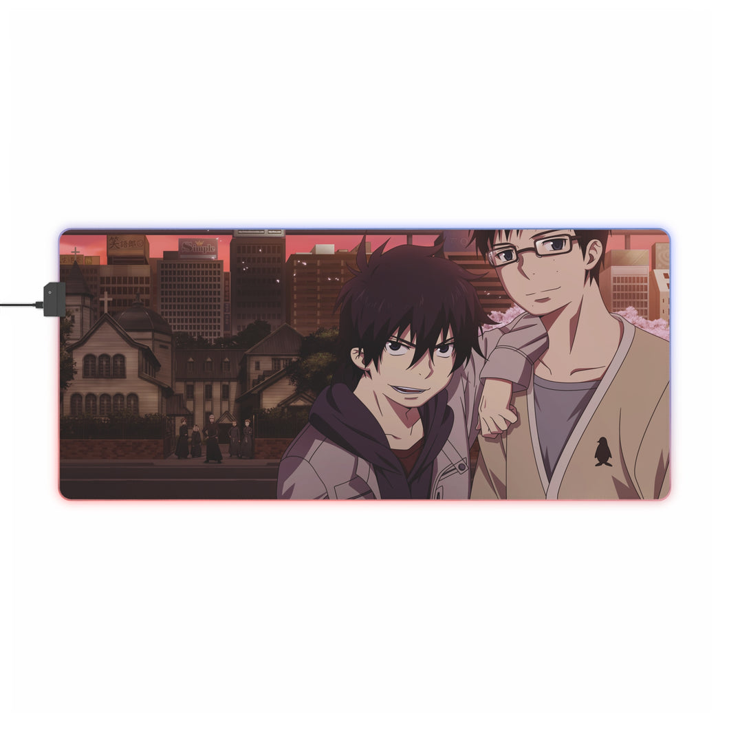 Rin,Yukio and Shiro RGB LED Mouse Pad (Desk Mat)