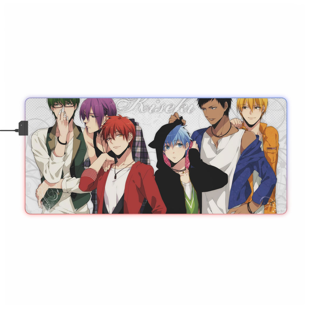 Kuroko's Basketball Tetsuya Kuroko, Daiki Aomine, Atsushi Murasakibara RGB LED Mouse Pad (alfombra de escritorio)