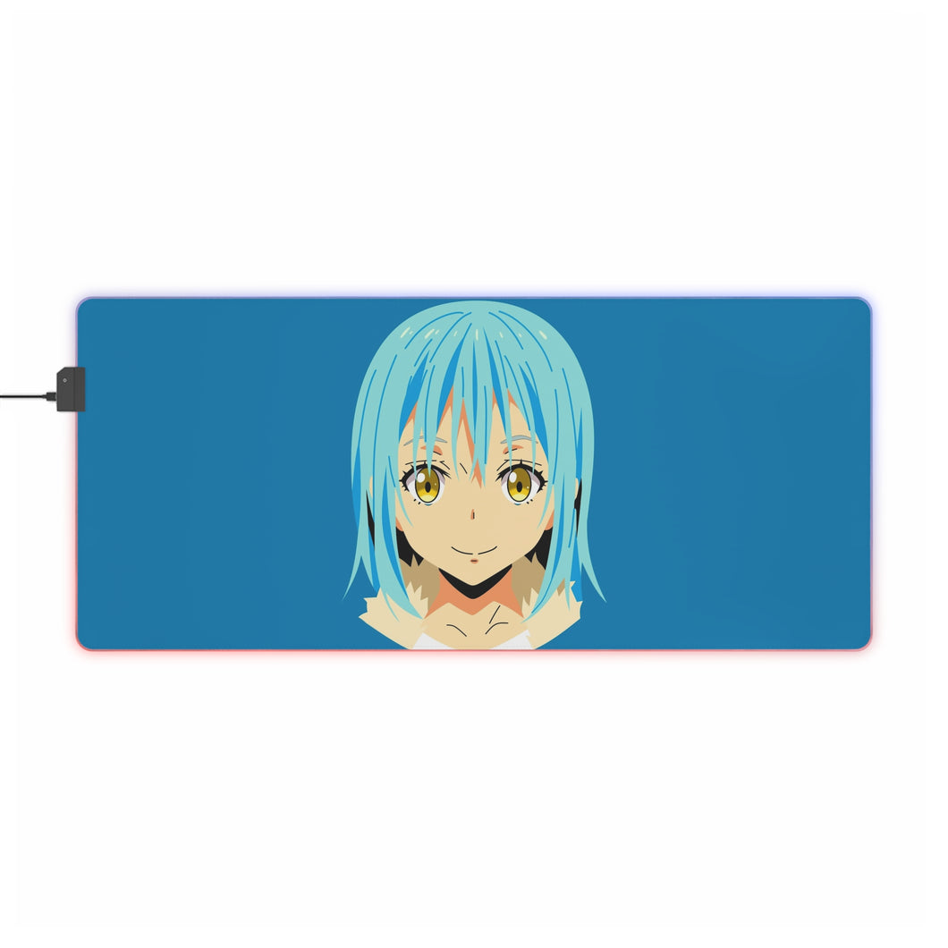 Rimuru Tempest Face ( Blue Background ) RGB LED Mouse Pad (Desk Mat)