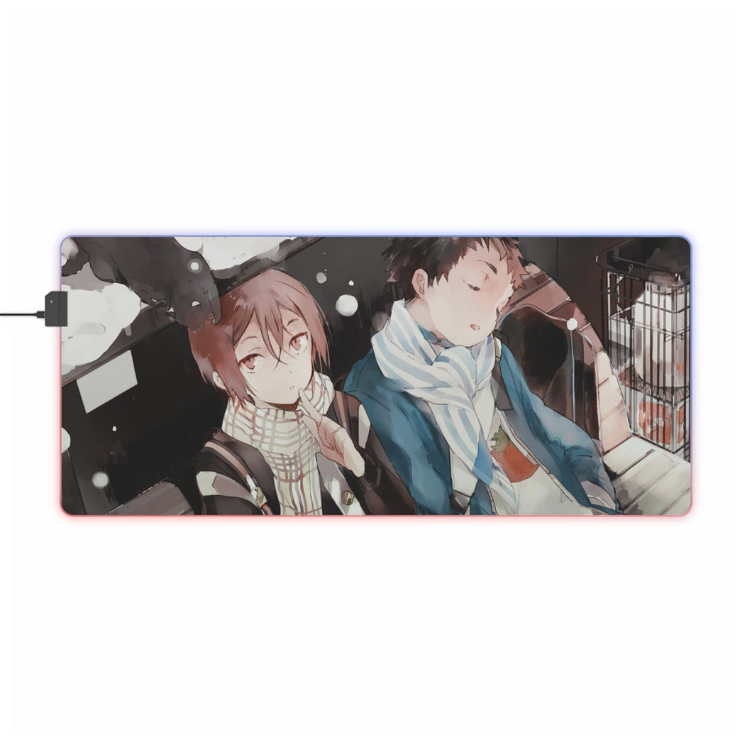 Gratuit ! Tapis de souris LED RVB Rin Matsuoka (tapis de bureau)