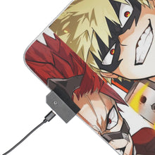 Cargar imagen en el visor de la galería, Alfombrilla de ratón RGB LED (alfombrilla de escritorio) de My Hero Academia Izuku Midoriya y Katsuki Bakugou
