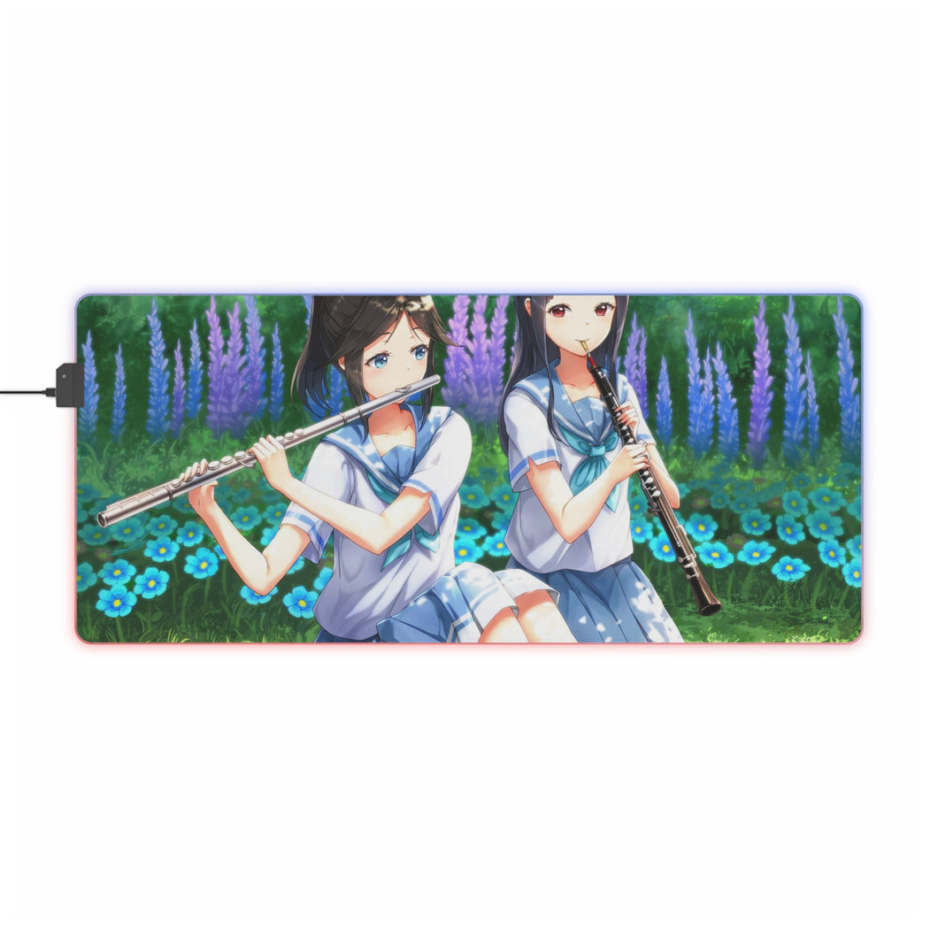 Sound! Euphonium Mizore Yoroizuka, Nozomi Kasaki RGB LED Mouse Pad (Desk Mat)