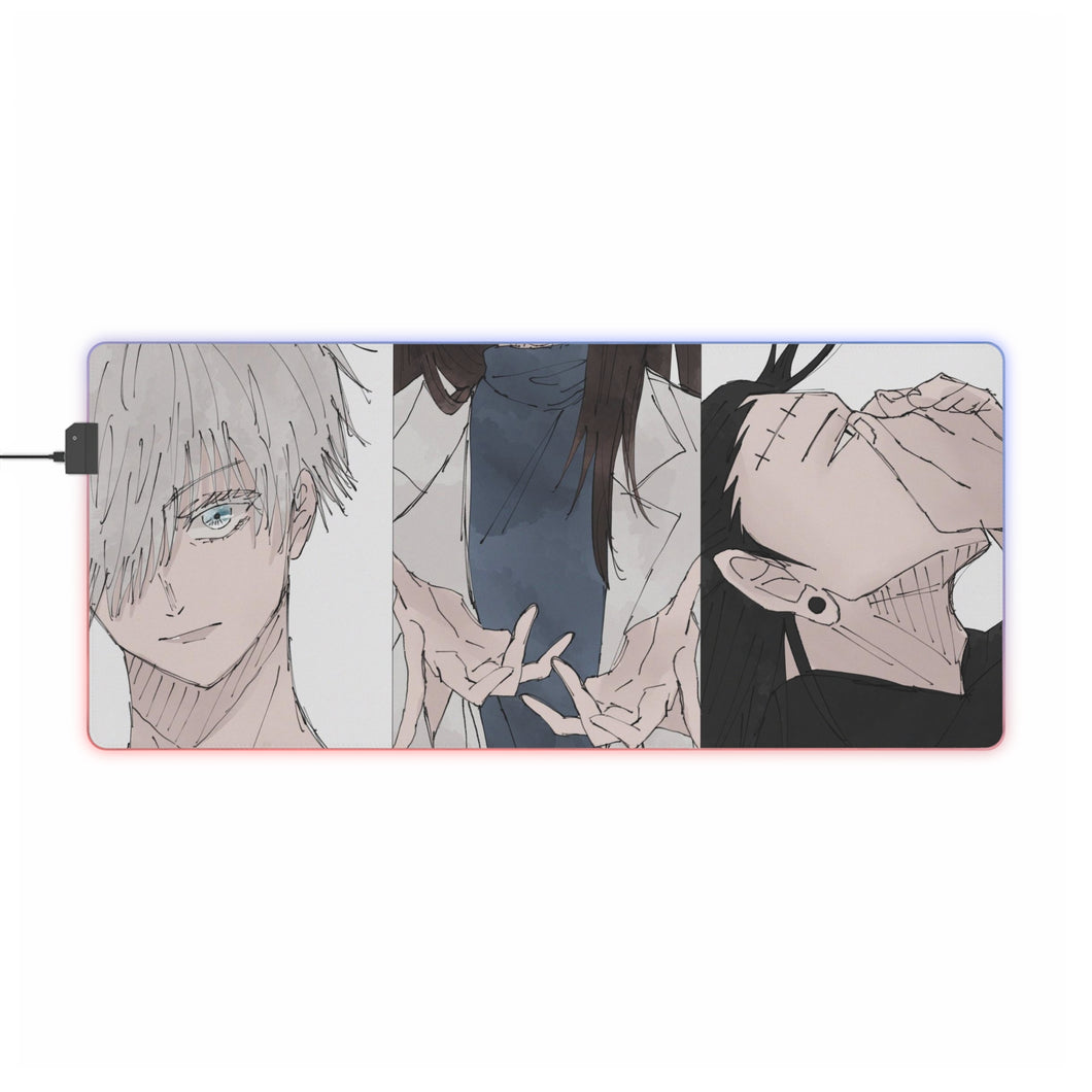 Tapis de souris LED RVB Jujutsu Kaisen (tapis de bureau)