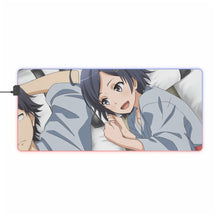 Charger l&#39;image dans la galerie, Tapis de souris LED RVB My Teen Romantic Comedy SNAFU Hachiman Hikigaya, Komachi Hikigaya (tapis de bureau)
