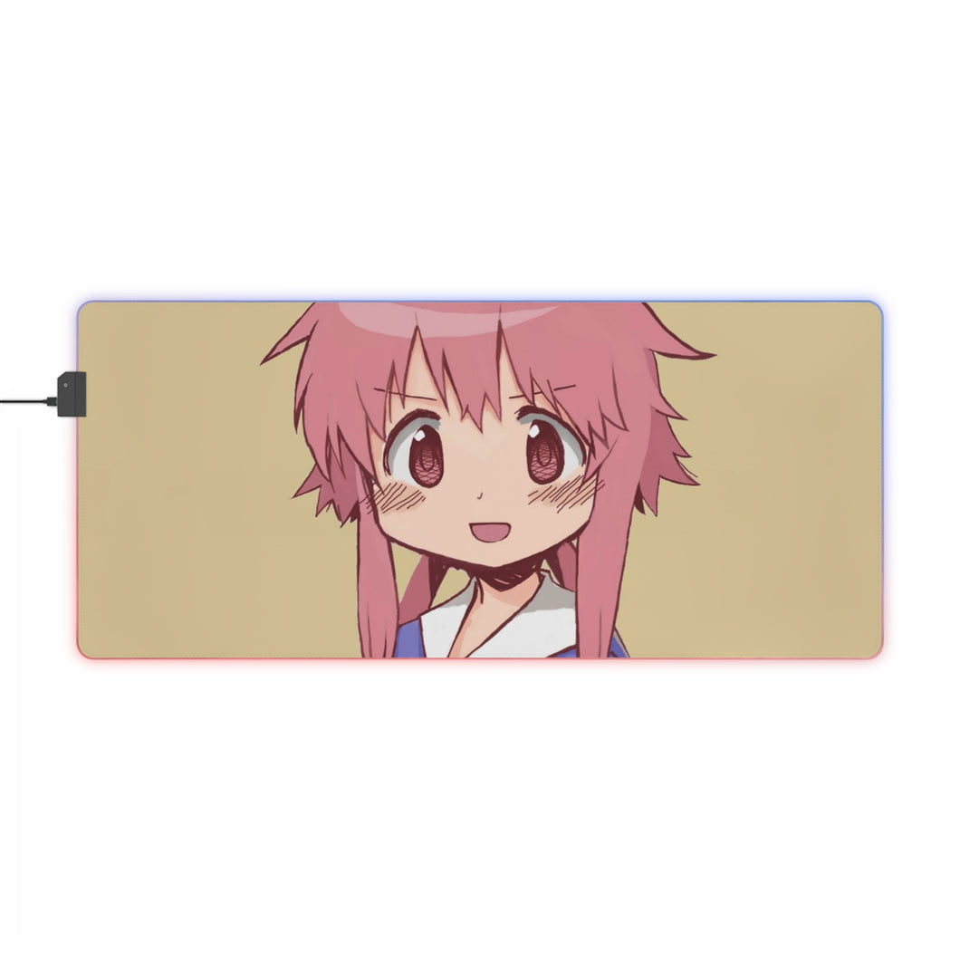 Tapis de souris LED RVB Mirai Nikki Yuno Gasai (tapis de bureau)