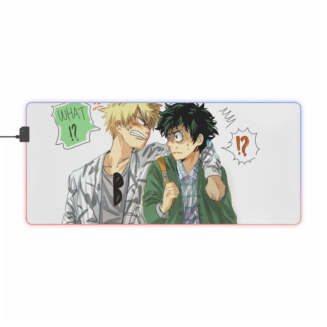 My Hero Academia Izuku Midoriya, Katsuki Bakugou RGB LED Mouse Pad (Desk Mat)