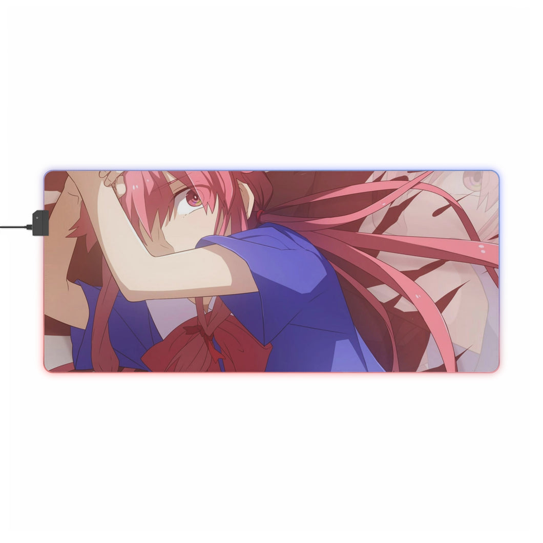 Tapis de souris LED RVB Mirai Nikki Yuno Gasai (tapis de bureau)