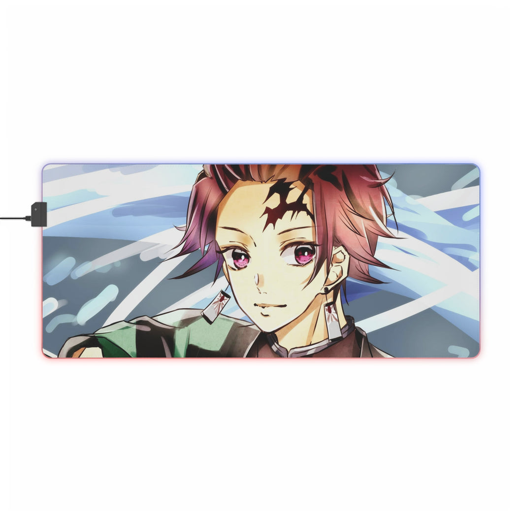 Tapis de souris LED RGB Demon Slayer : Kimetsu No Yaiba (tapis de bureau)