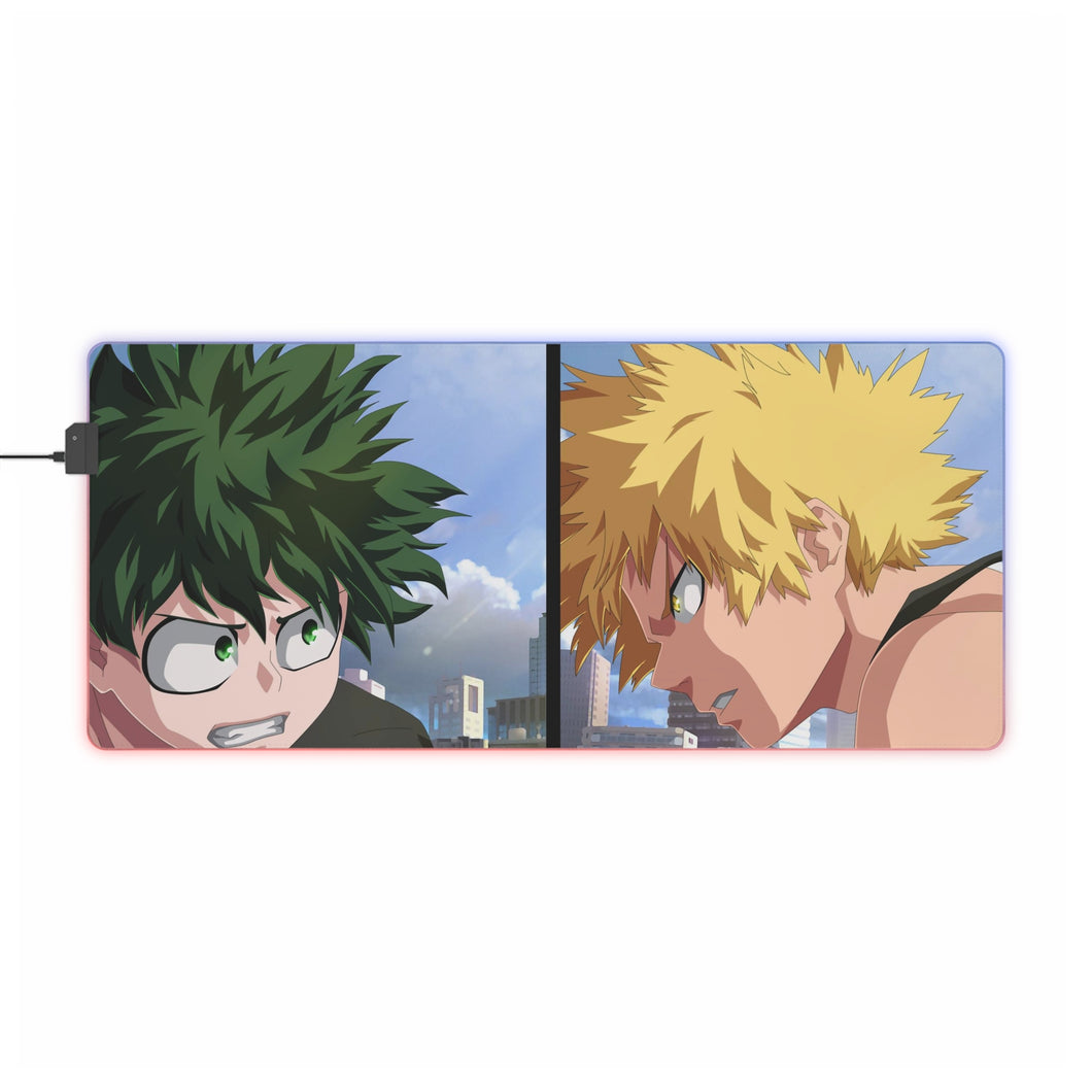 My Hero Academia Izuku Midoriya, Katsuki Bakugou RGB LED Mouse Pad (Desk Mat)