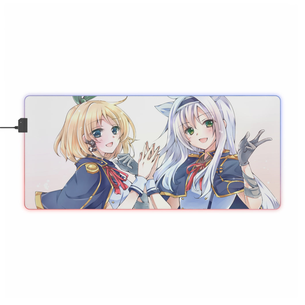 Rokudenashi Majutsu Koushi To Akashic Records Sixtine Fibel, Rumia Tingel RGB LED Tapis de souris (Tapis de bureau)