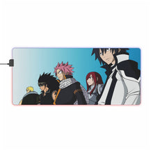 Charger l&#39;image dans la galerie, Tapis de souris LED RGB Fairy Tail Natsu Dragneel, Erza Scarlet, Gray Fullbuster, Gajeel Redfox (tapis de bureau)
