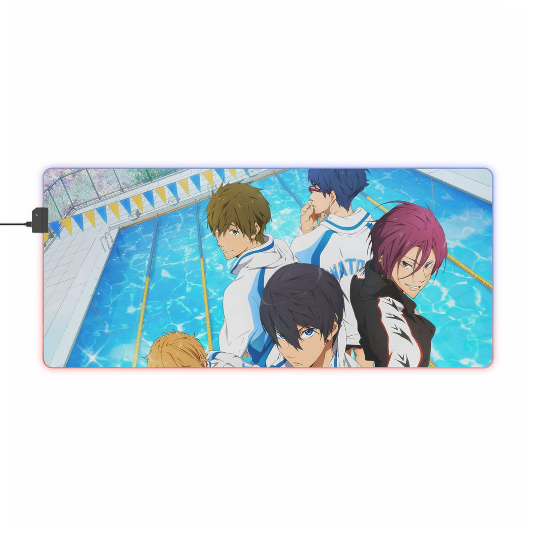 Free! Rin Matsuoka, Makoto Tachibana, Haruka Nanase, Nagisa Hazuki RGB LED Mouse Pad (Desk Mat)