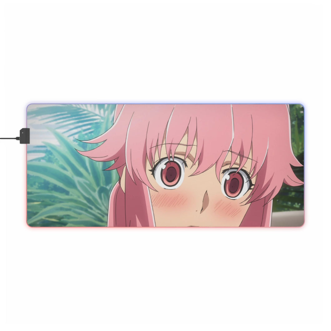 Tapis de souris LED RVB Mirai Nikki Yuno Gasai (tapis de bureau)