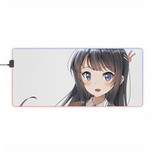 Charger l&#39;image dans la galerie, Tapis de souris LED RGB Rascal Does Not Dream Of Bunny Girl Senpai (tapis de bureau)
