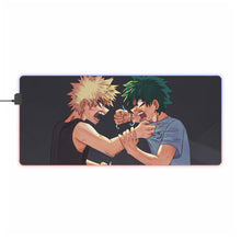 Cargar imagen en el visor de la galería, Alfombrilla de ratón RGB LED (alfombrilla de escritorio) de My Hero Academia Izuku Midoriya y Katsuki Bakugou
