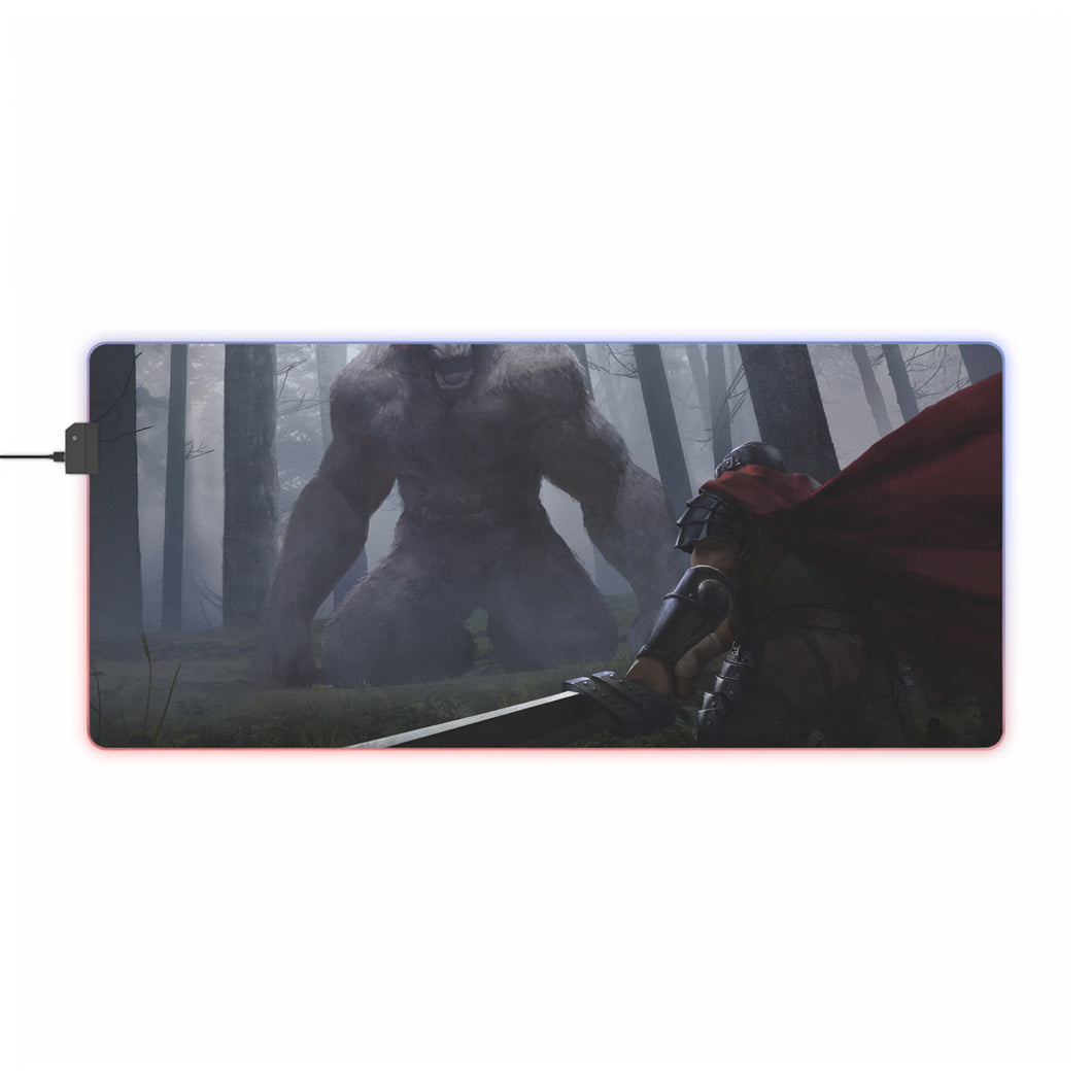 Tapis de souris LED RGB Anime Berserk (tapis de bureau)