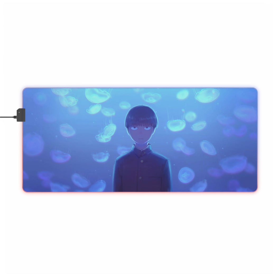 Tapis de souris LED RGB Mob Psycho 100 Shigeo Kageyama (tapis de bureau)