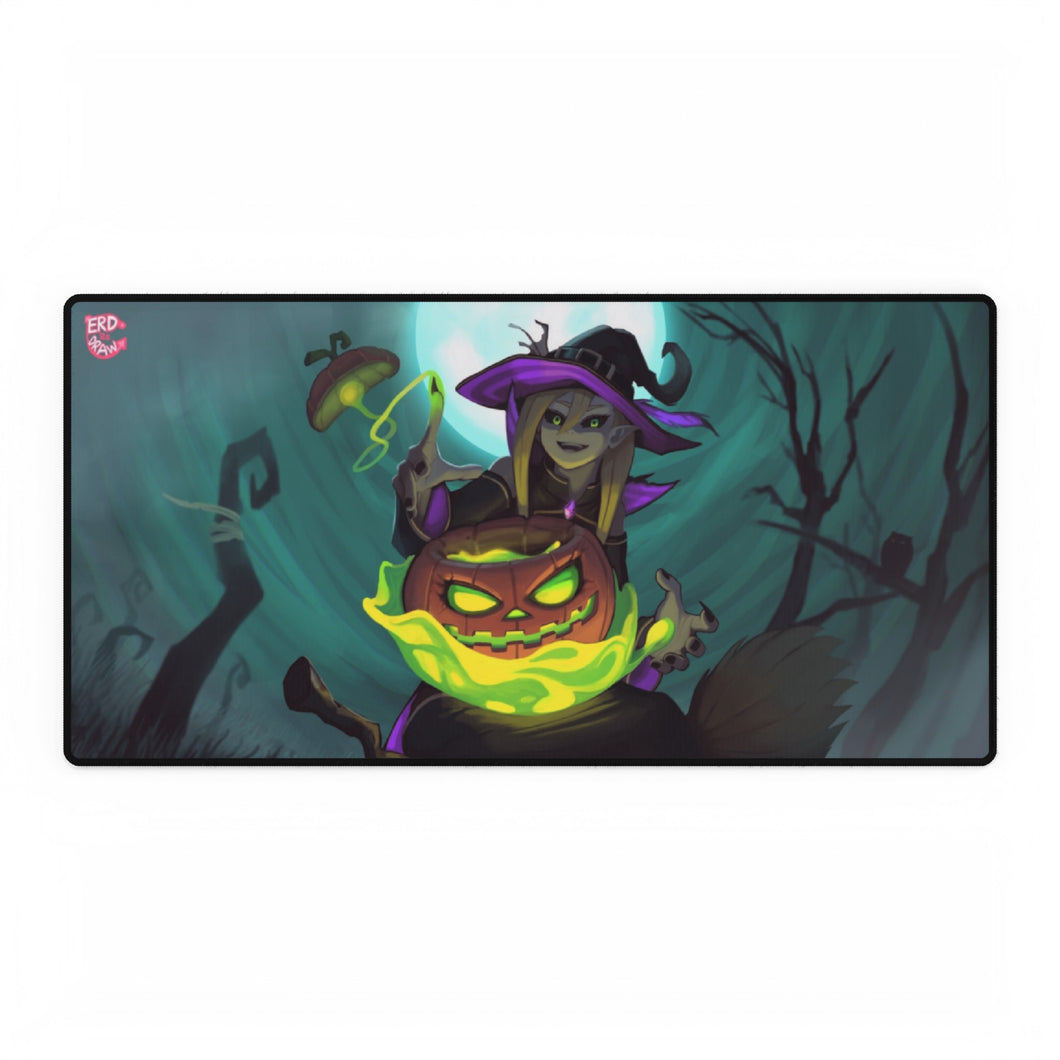 Witch on Halloween Mouse Pad (Desk Mat)