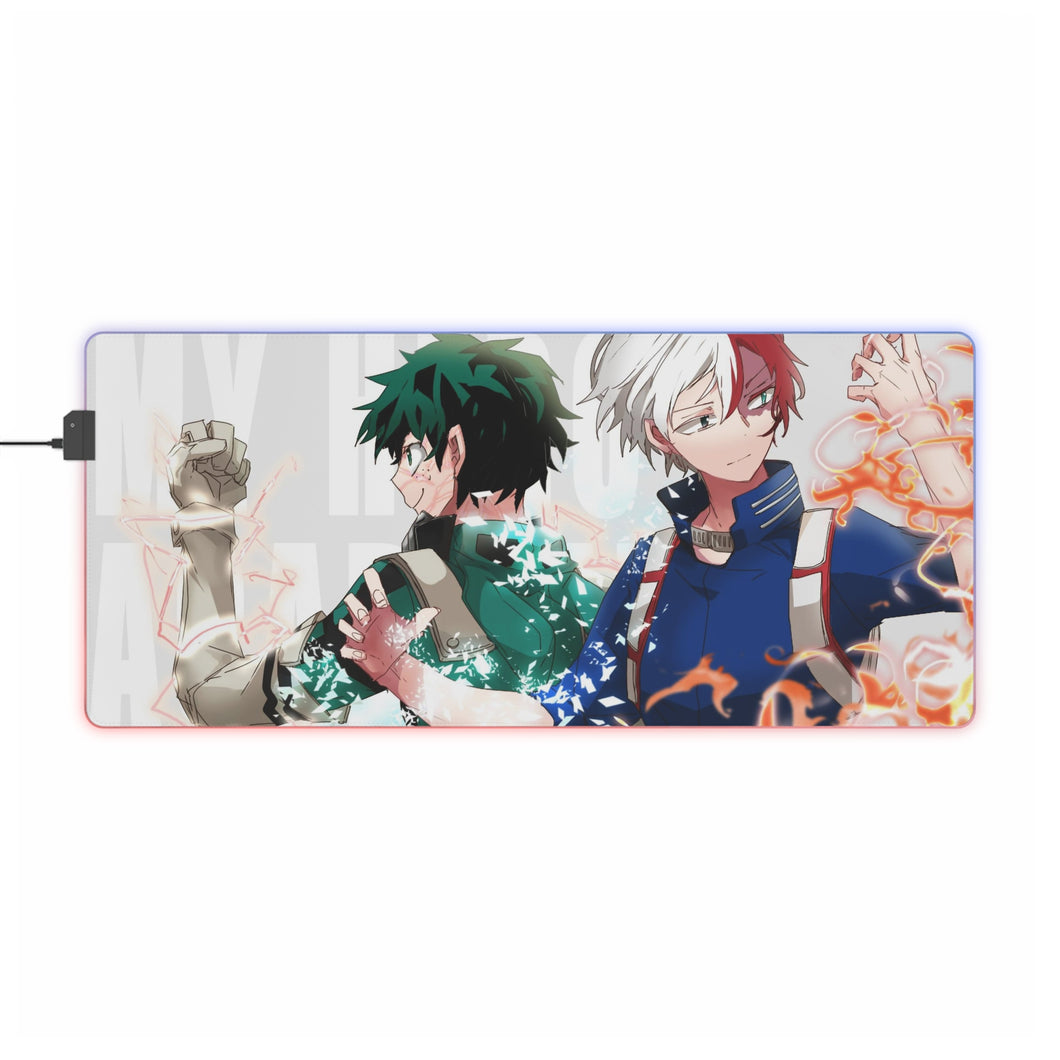 Tapis de souris LED RVB My Hero Academia Izuku Midoriya (tapis de bureau)