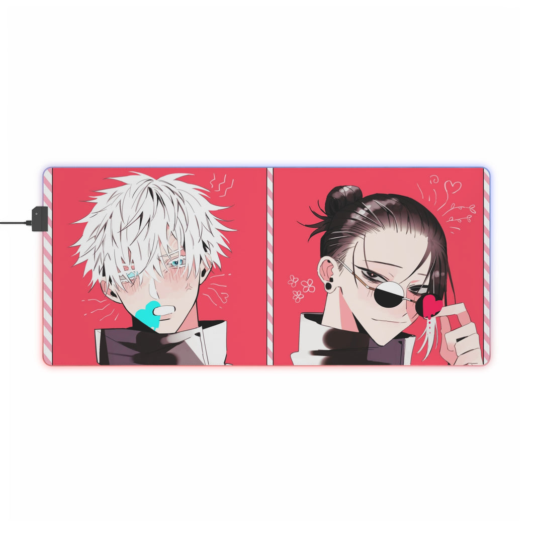 Tapis de souris LED RVB Jujutsu Kaisen (tapis de bureau)