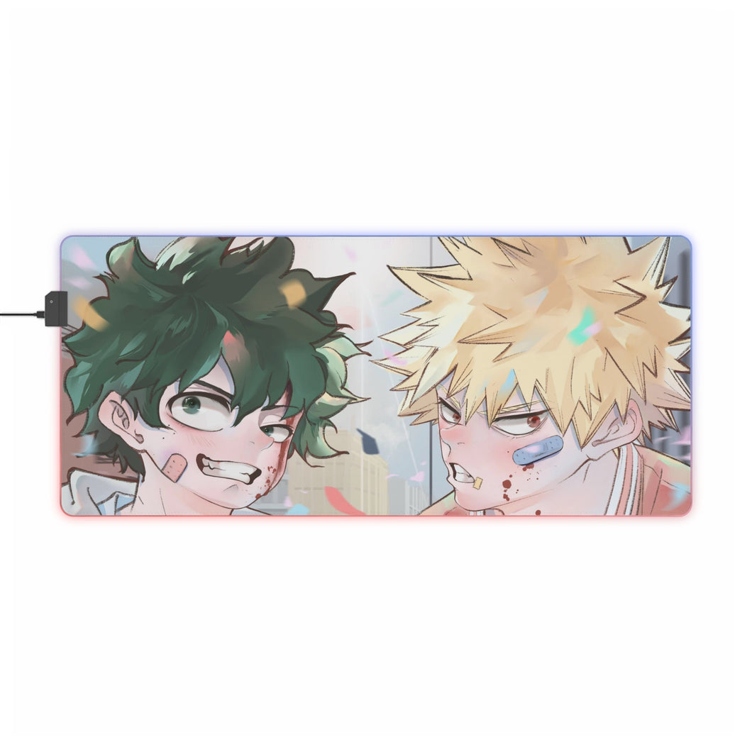 My Hero Academia Izuku Midoriya, Katsuki Bakugou RGB LED Mouse Pad (Desk Mat)