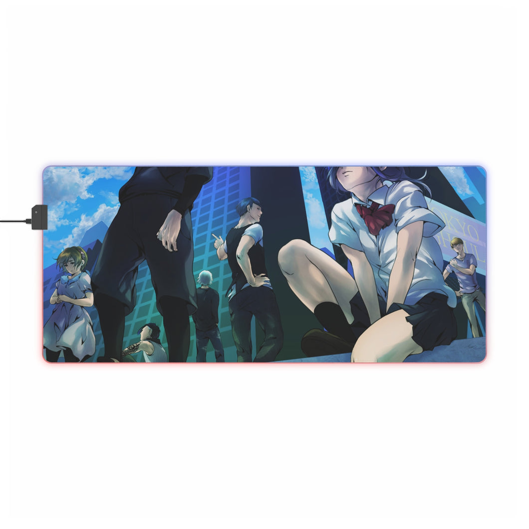 Tapis de souris LED RVB Tokyo Ghoul Ken Kaneki, Touka Kirishima (tapis de bureau)