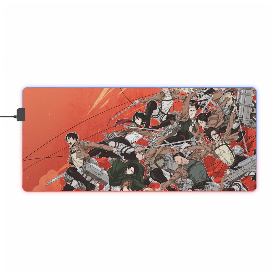 Anime Attack On Titan RGB LED Mouse Pad (Desk Mat)