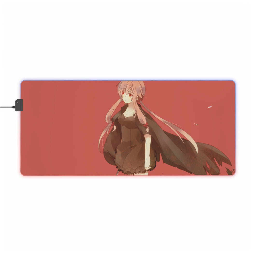 Tapis de souris LED RVB Mirai Nikki Yuno Gasai (tapis de bureau)