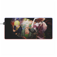 Charger l&#39;image dans la galerie, Tapis de souris LED RVB One Piece Monkey D. Luffy, Roronoa Zoro, Sanji (tapis de bureau)
