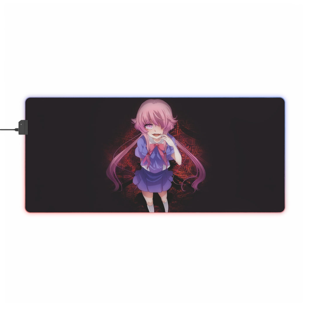 Tapis de souris LED RVB Mirai Nikki Yuno Gasai (tapis de bureau)