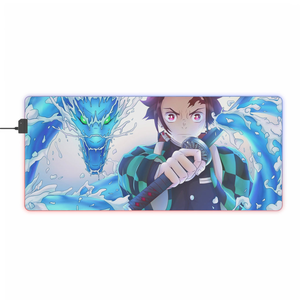 Tapis de souris LED RGB Demon Slayer : Kimetsu No Yaiba (tapis de bureau)