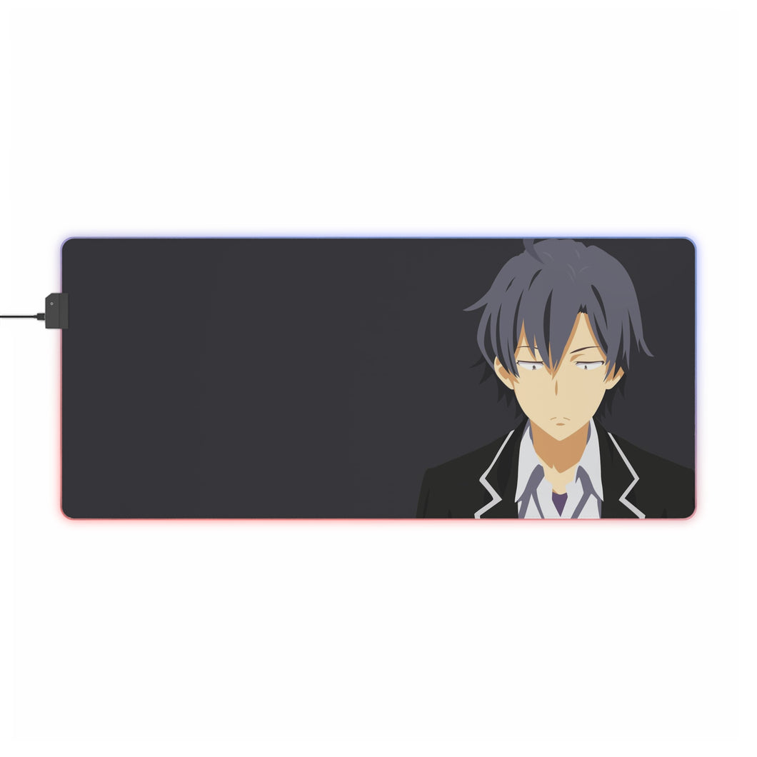 Tapis de souris LED RVB My Teen Romantic Comedy SNAFU Hachiman Hikigaya (tapis de bureau)