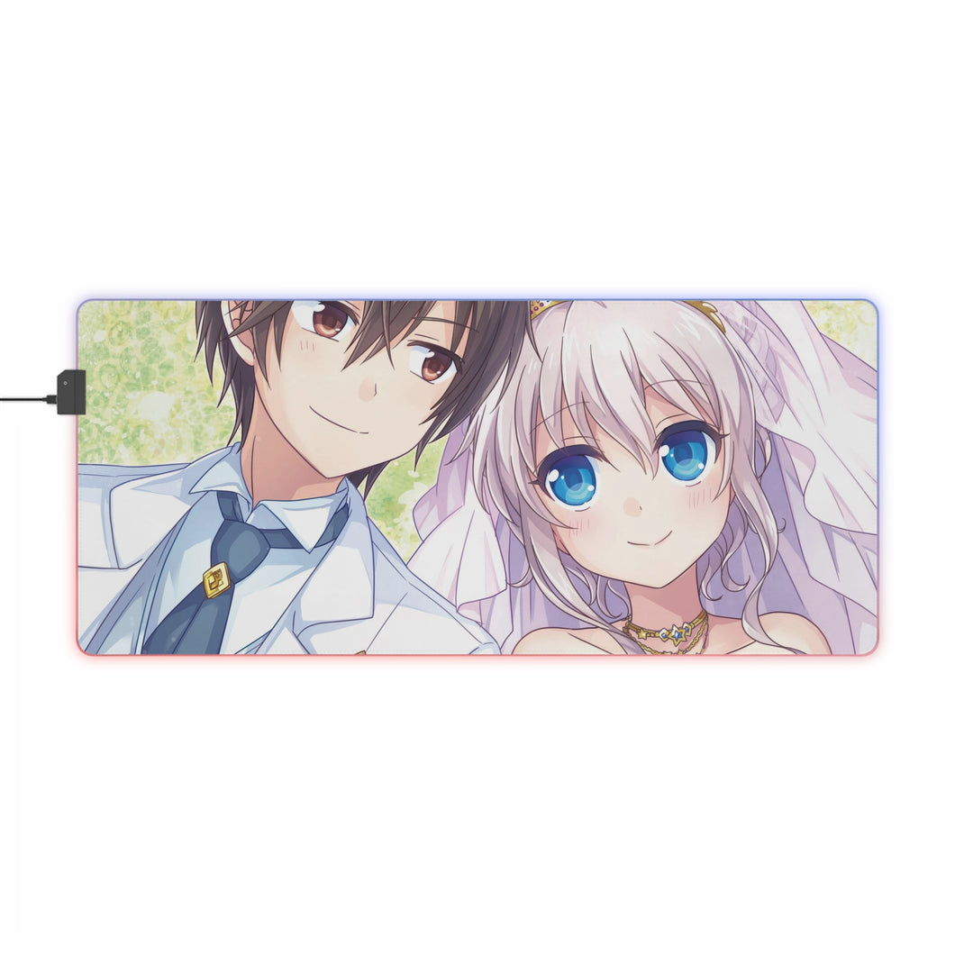 Tapis de souris LED RVB Yū Otosaka et Nao Tomori ensemble (tapis de bureau)