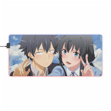 Charger l&#39;image dans la galerie, Tapis de souris LED RVB My Teen Romantic Comedy SNAFU Hachiman Hikigaya, Yukino Yukinoshita (tapis de bureau)
