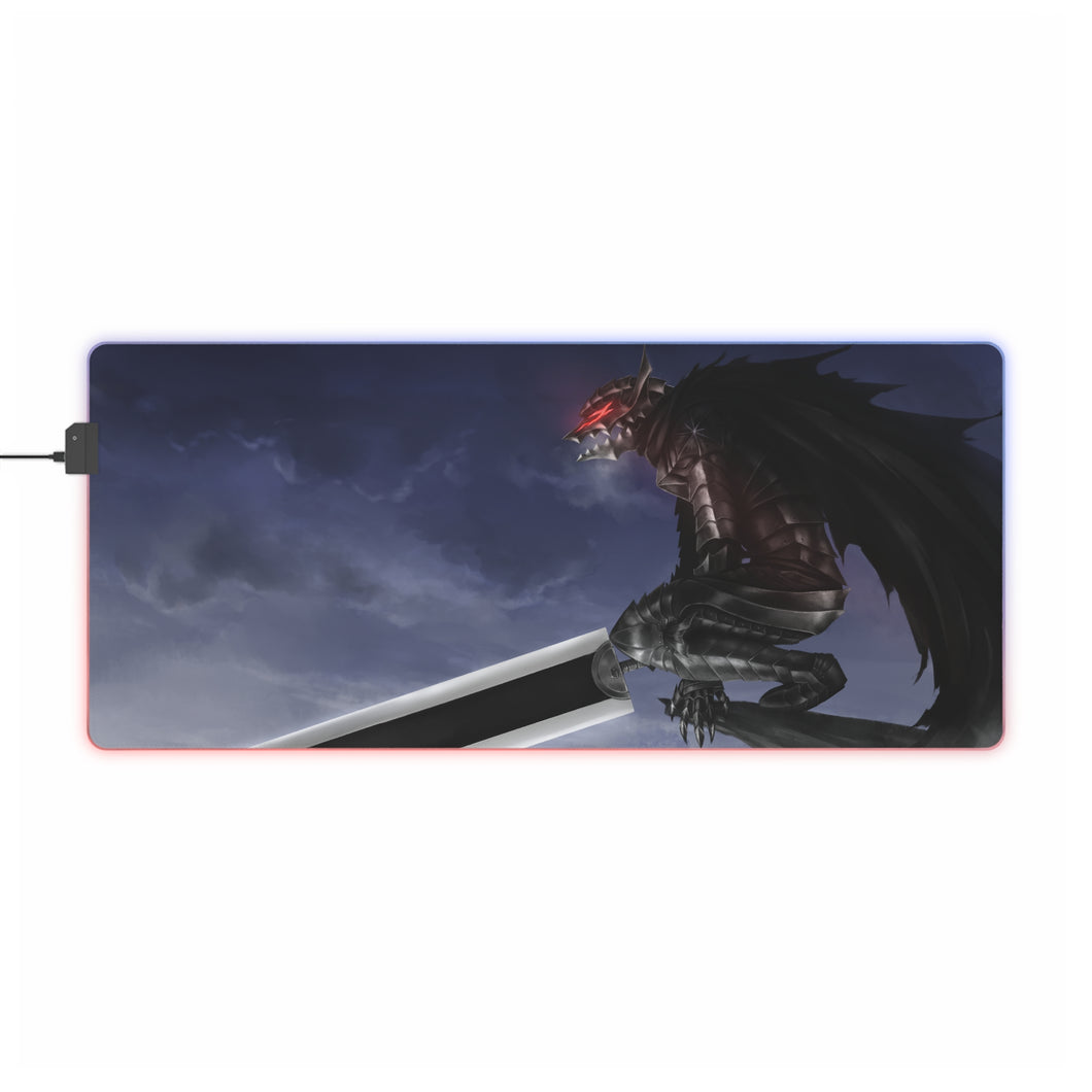 Tapis de souris LED RGB Anime Berserk (tapis de bureau)