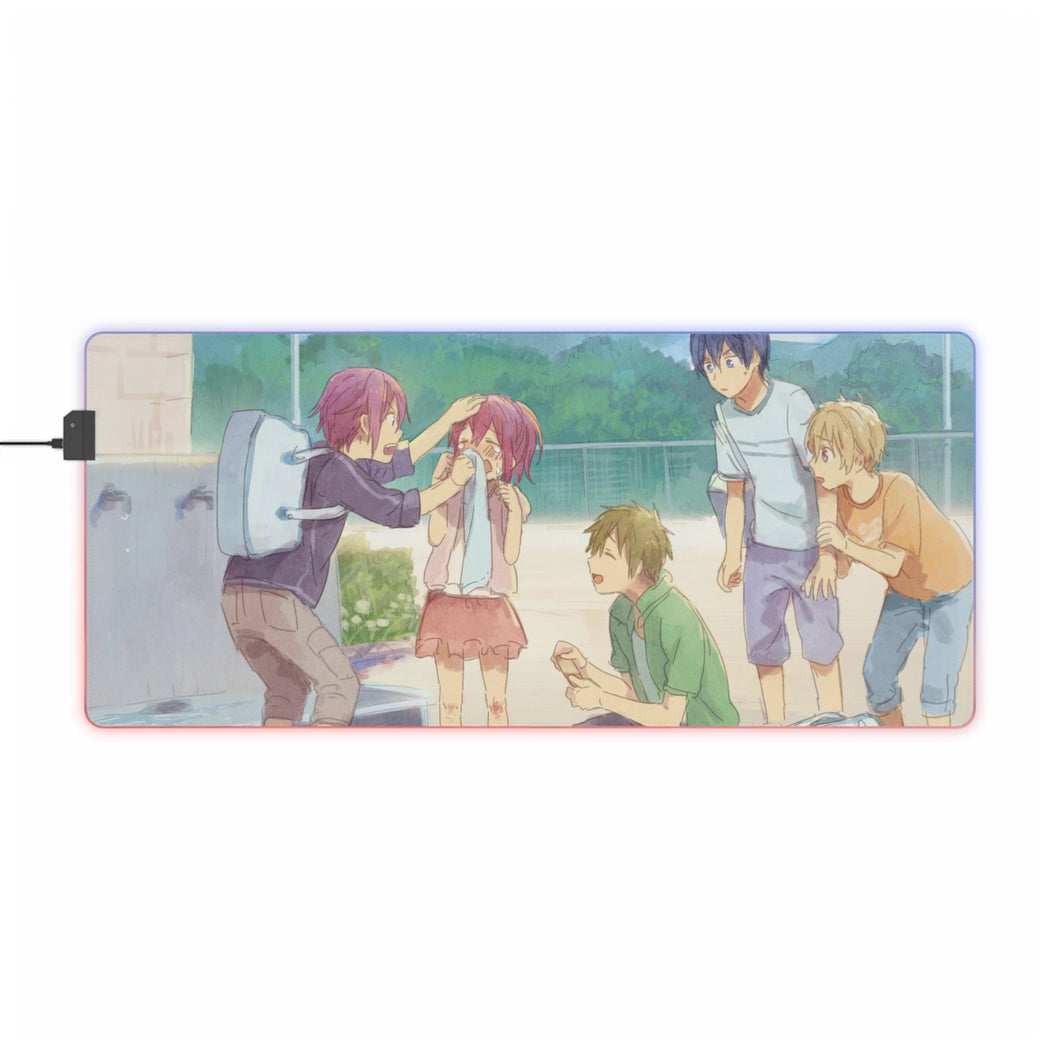 Free! Rin Matsuoka, Makoto Tachibana, Haruka Nanase, Nagisa Hazuki, Gou Matsuoka RGB LED Mouse Pad (Desk Mat)