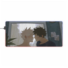 Cargar imagen en el visor de la galería, Alfombrilla de ratón RGB LED (alfombrilla de escritorio) de My Hero Academia Izuku Midoriya y Katsuki Bakugou
