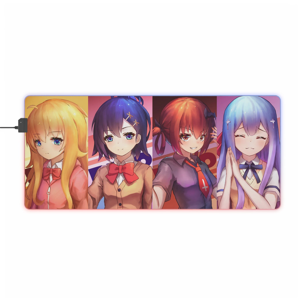 Gabriel DropOut Satanichia Kurumizawa Mcdowell, Gabriel Tenma White, Vignette Tsukinose April, Raphiel Shiraha Ainsworth RGB LED Mouse Pad (Desk Mat)